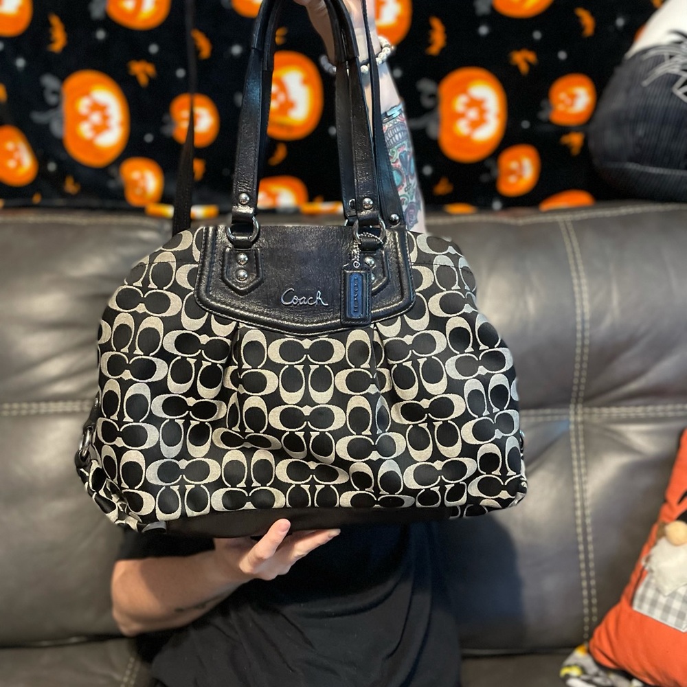 Coach three compartment purse